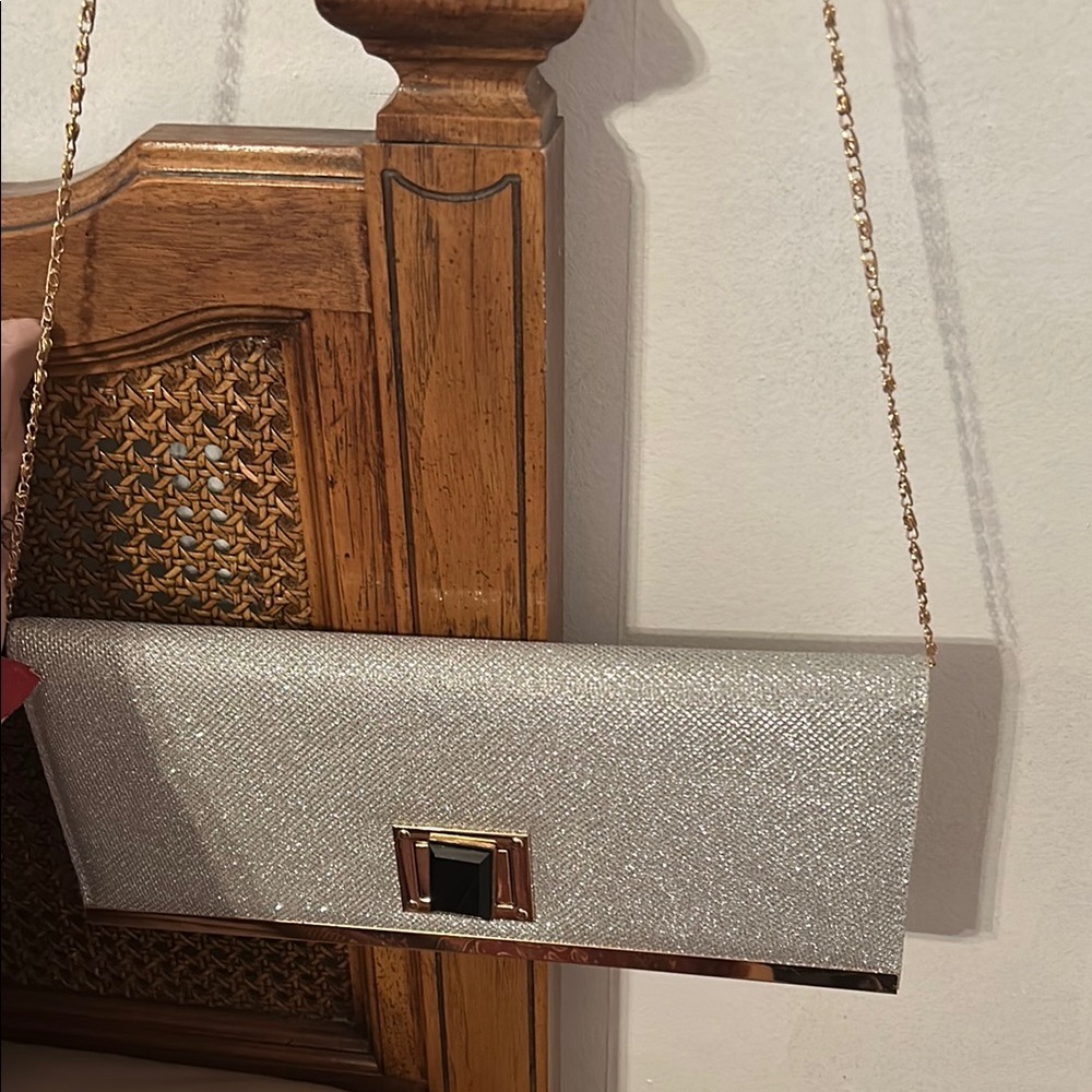Elegant Silver Clutch Bag